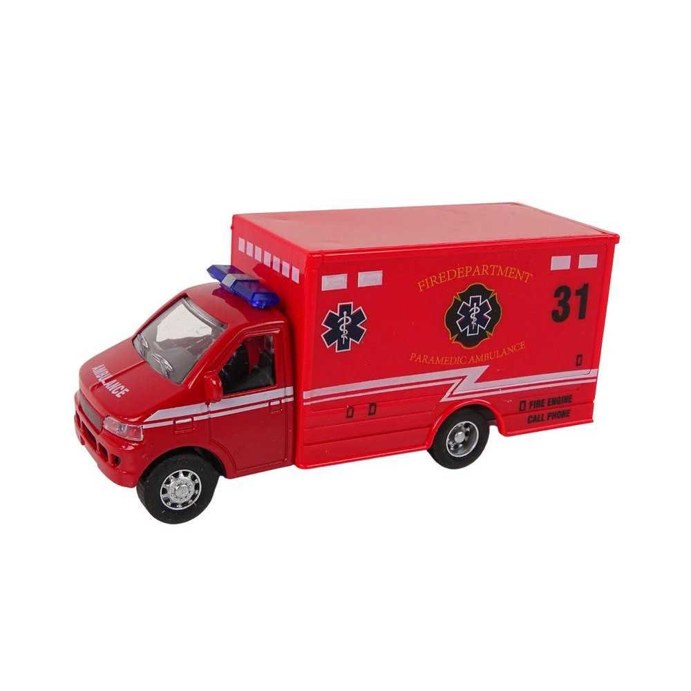 Ambulance Rescue Vehicle Friction Drive 2 Colours