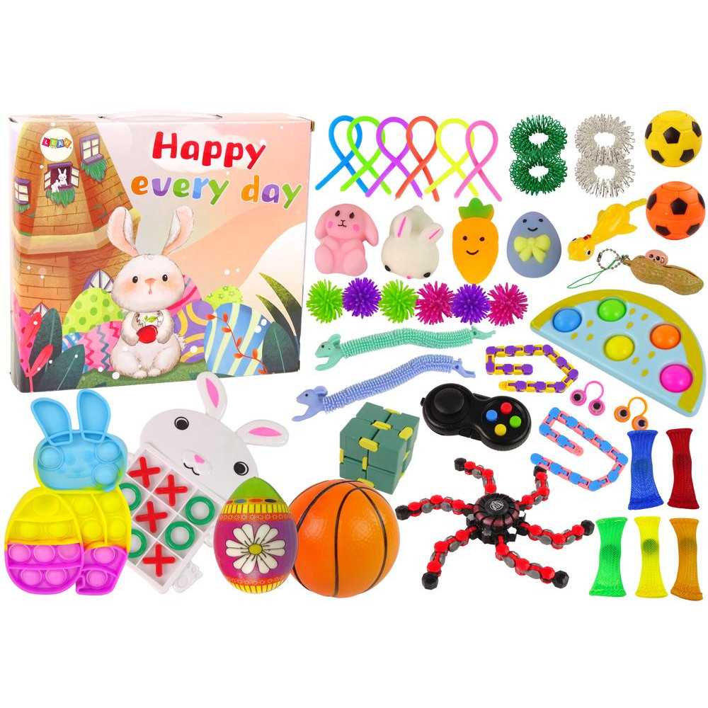 Easter Fidget Toys Pop It Squishy Anti-stress 41 Piece Toy Set.