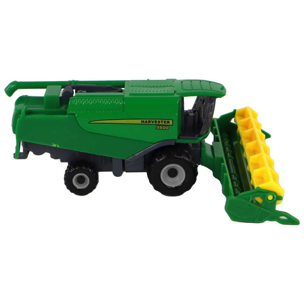 Agricultural Vehicle Combine Harvester Aluminum Green