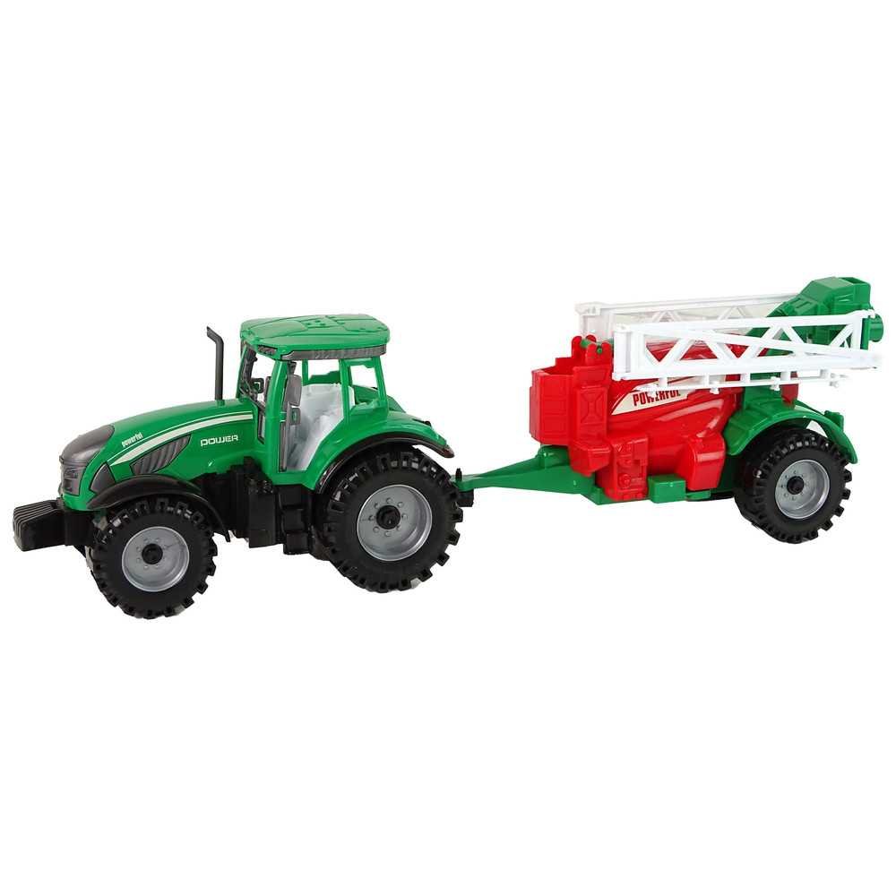 Green Farm Tractor with Red and Green Sprayer Fricative Drive