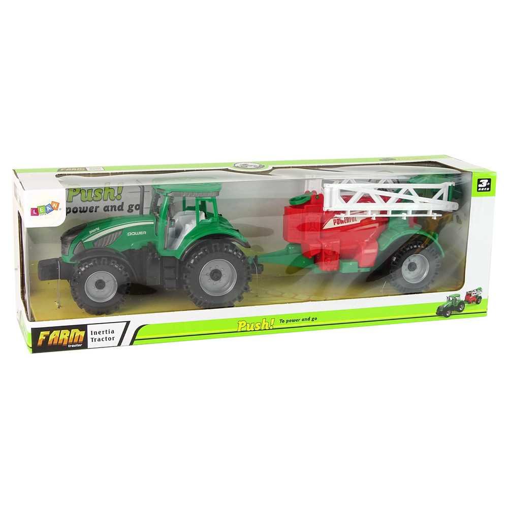 Green Farm Tractor with Red and Green Sprayer Fricative Drive