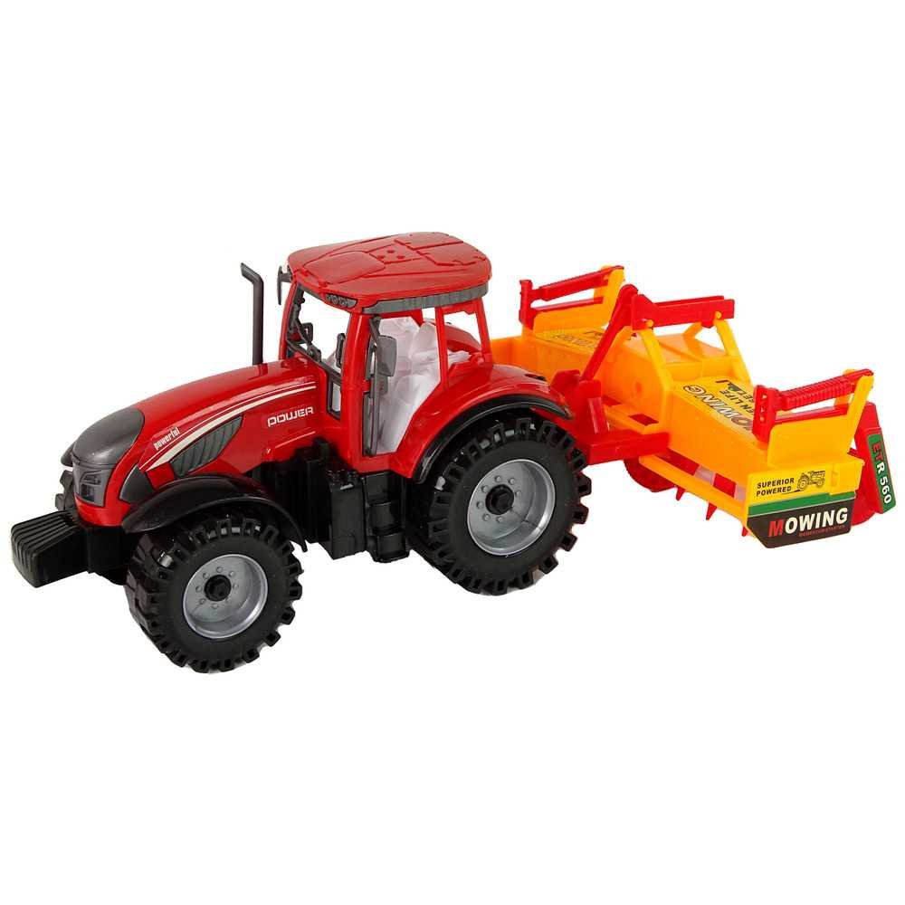 Red Tractor with Orange Cultivator Drive