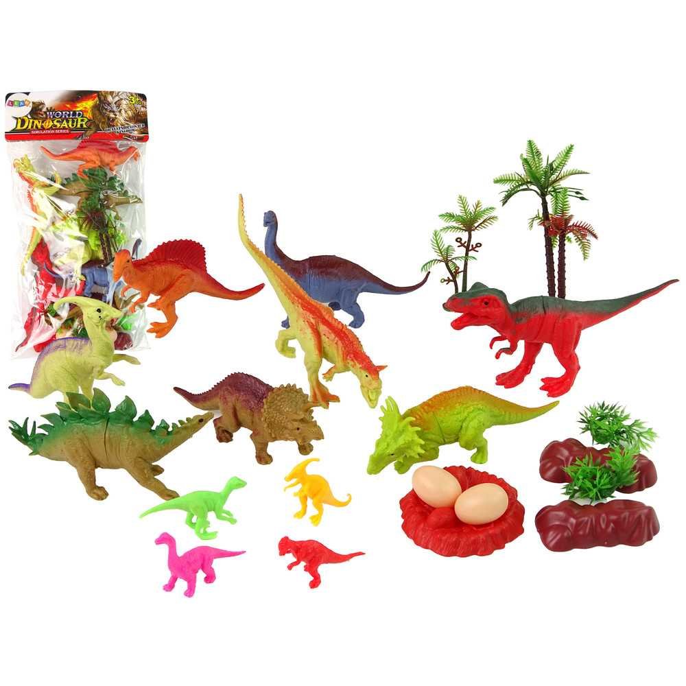 Set of Dinosaur Figures with Accessories 21 Pieces