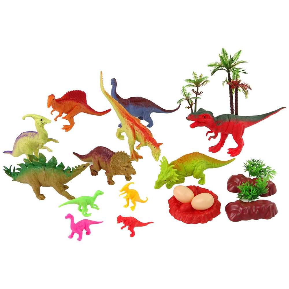 Set of Dinosaur Figures with Accessories 21 Pieces