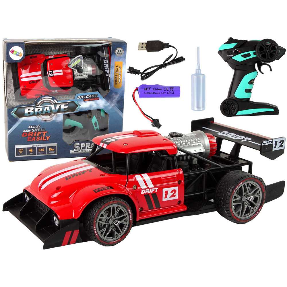 Nuotoliniu būdu valdomas sportinis automobilis R/C 1:16 Steam, Red-Žaislai, Auto ir transporto žaislai, Valdomos radijo bangomis