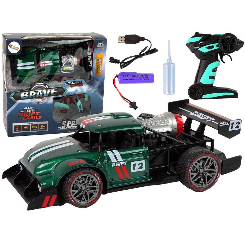 Nuotoliniu būdu valdomas sportinis automobilis R/C 1:16 Steam, Green-Žaislai, Auto ir transporto žaislai, Valdomos radijo bangom