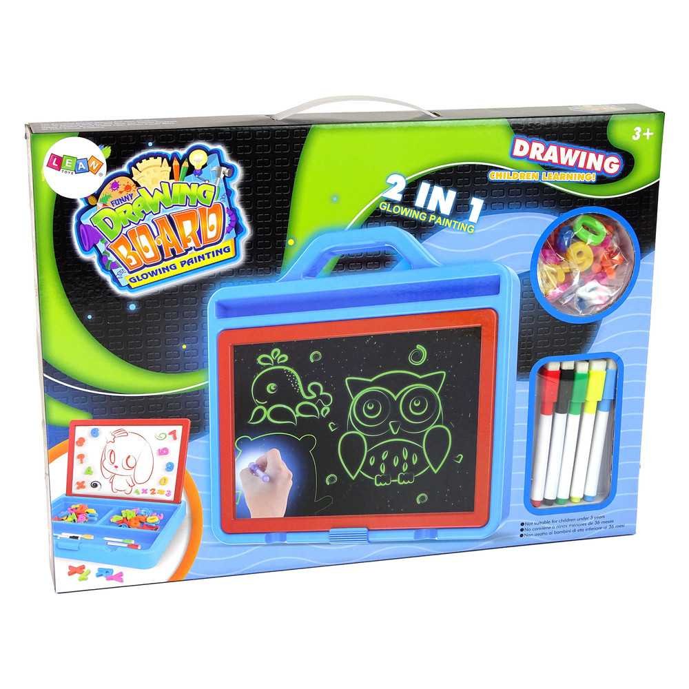 Magnetinė piešimo lenta Glowing Paint 2in1-Žaislai, Lavinamieji žaislai, Dėlionės, Molbertai, piešimo lentos, Magnetinės dėlionė