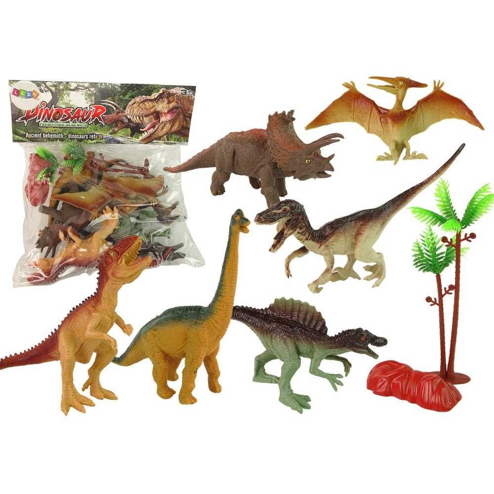 Set of Dinosaurs Figurines Accessories 8 Pieces.