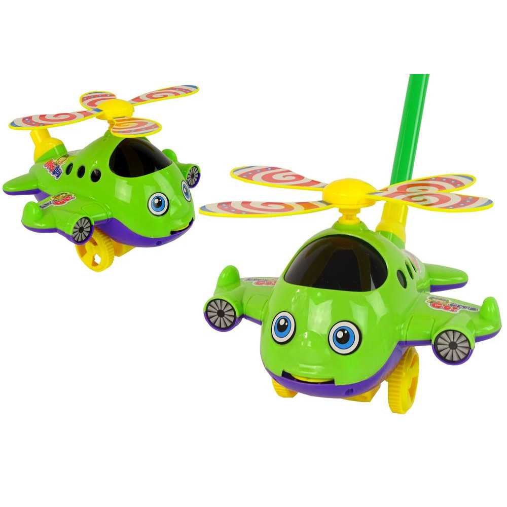 "Jolly Plane" stūmimo lazdelė "Stick Bell Green-Žaislai, Kūdikiams, Žaislai mažyliams (iki 4 m.