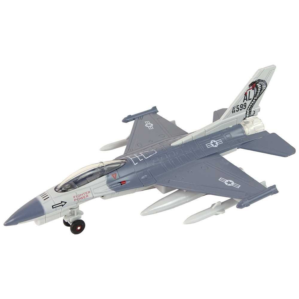 Airplane Friction Drive Lights Sounds 1:72 Gray