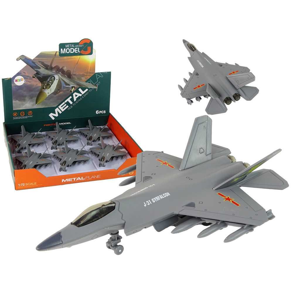 Dark Gray Friction Drive Fighter Plane 1:72