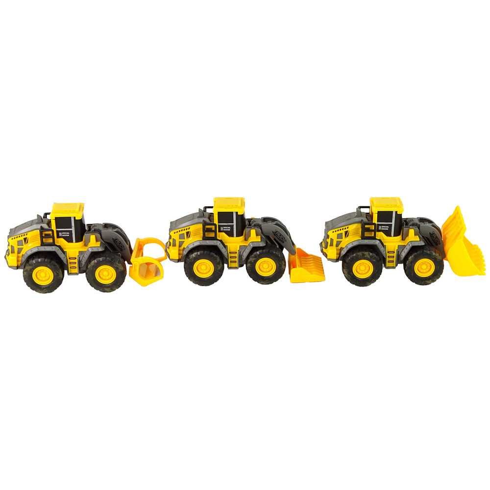 Set of Construction Vehicles 3 Yellow Models