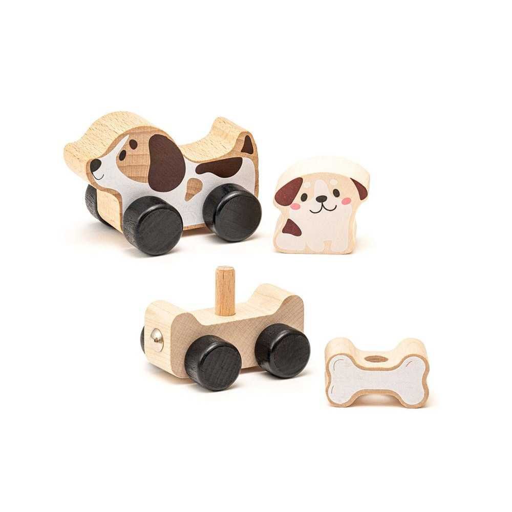 Wooden Doggie Smart Bone Toy 15443