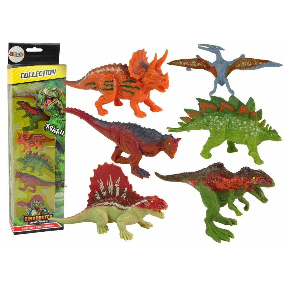 Set of Dinosaur Figurines 6 pieces Colorful