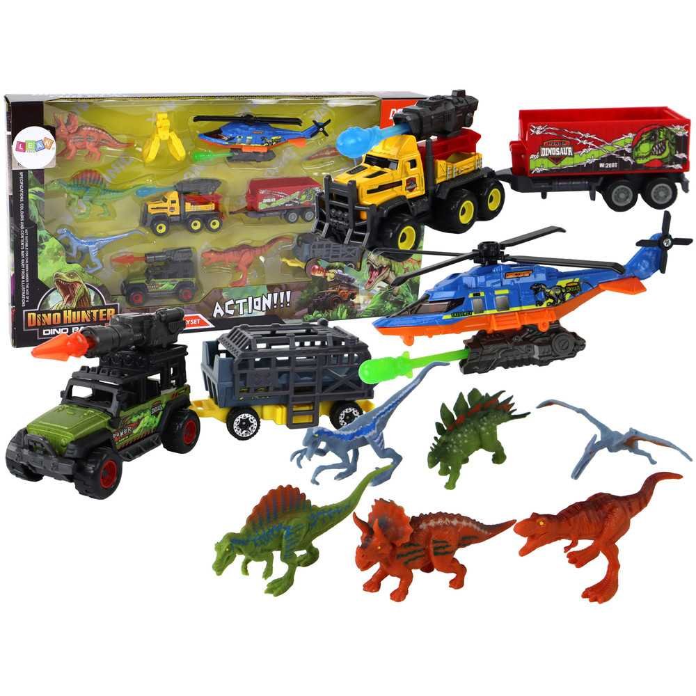 Helicopter Dinosaurs Vehicle Set 6 Colorful Pcs