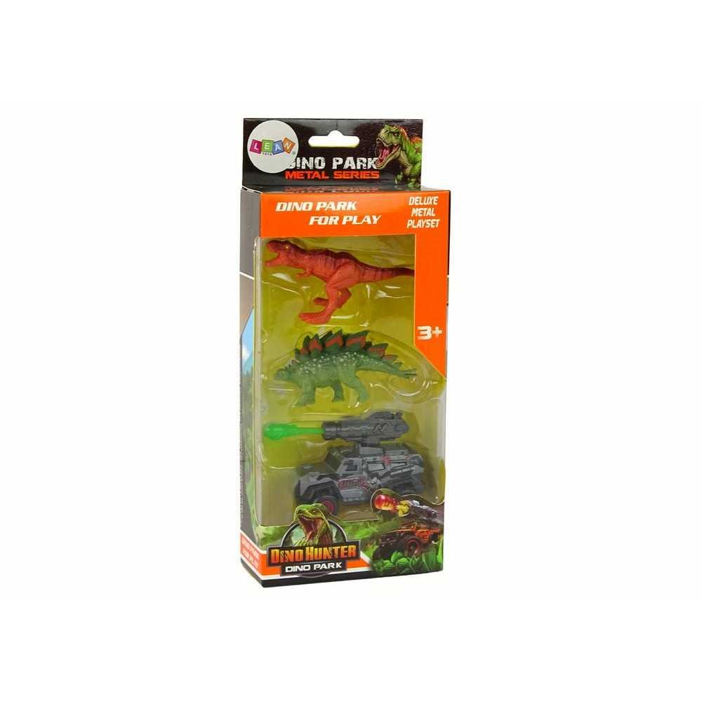 Dinosaurs Figures Set Car Rocket Green