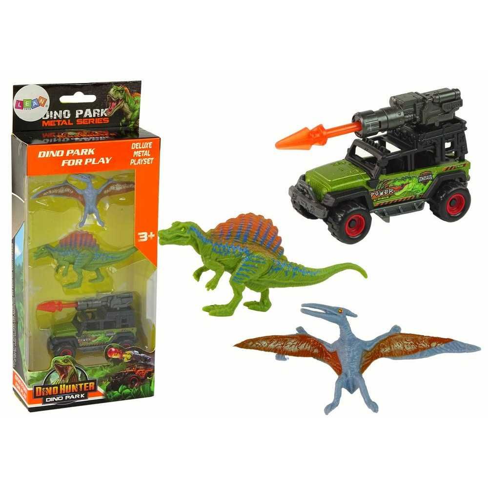 Dinosaurs Figures Car With Rocket Set