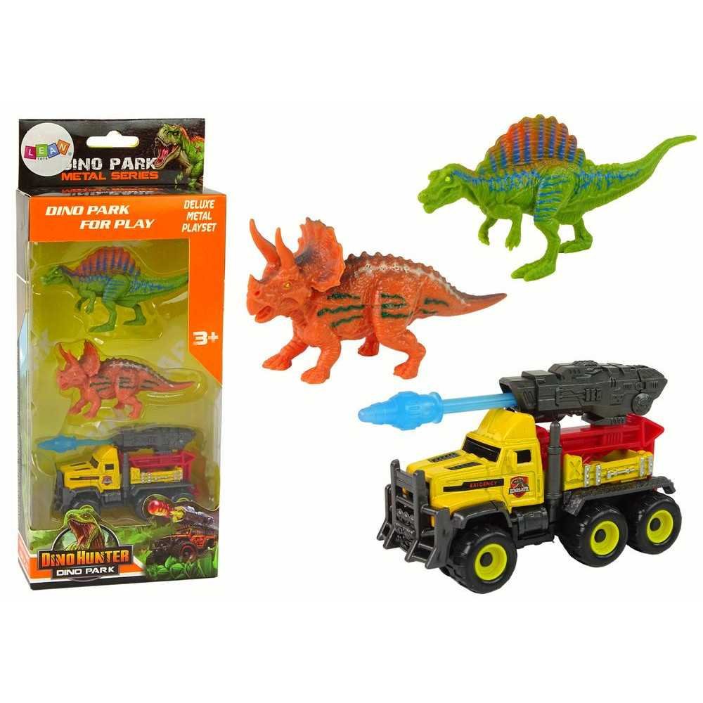 Dinosaurs Figures Car With Rocket Set