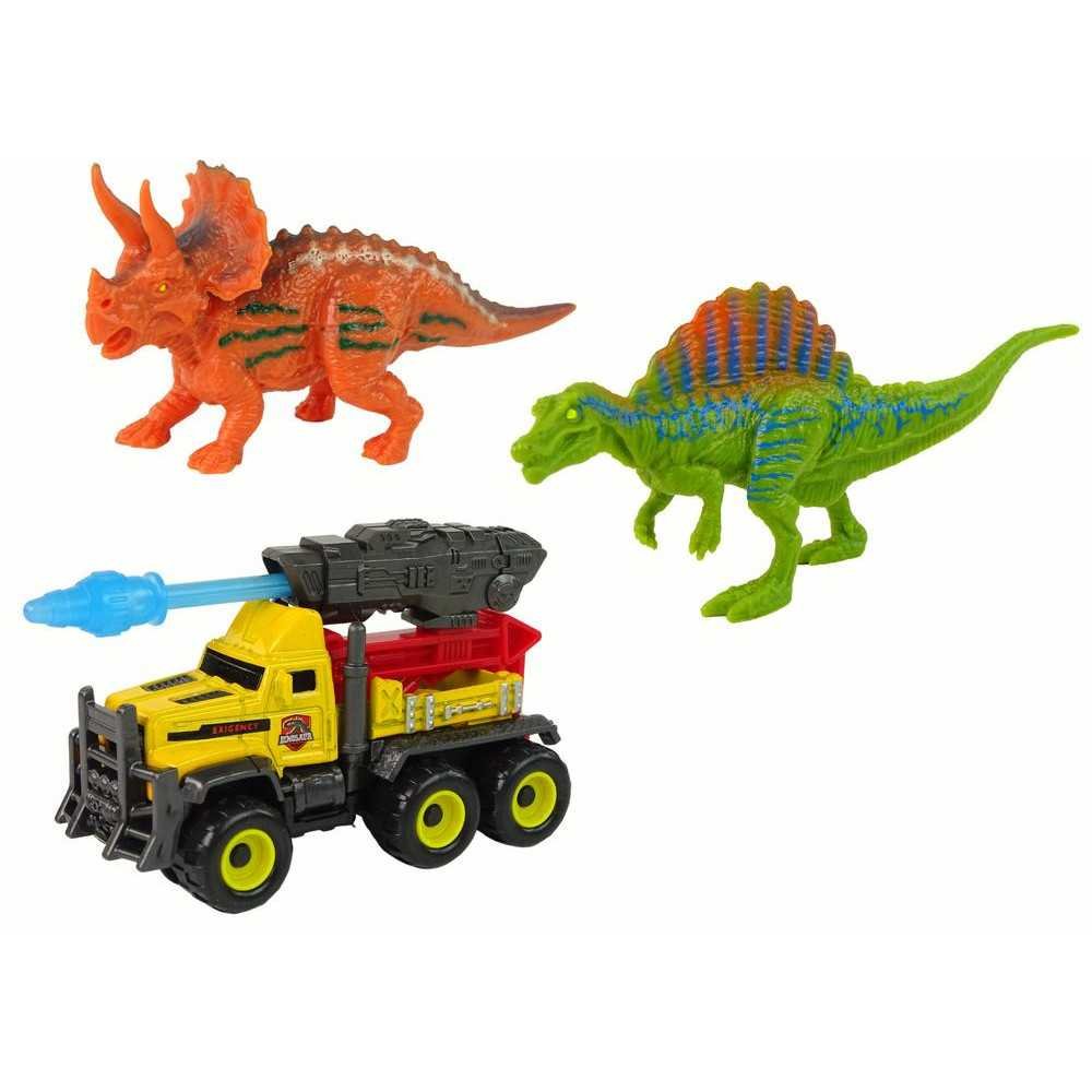 Dinosaurs Figures Car With Rocket Set