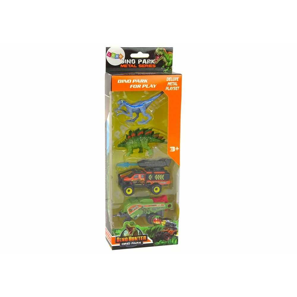 Dinosaurs Set Auto Rocket Orange Semi Trailer