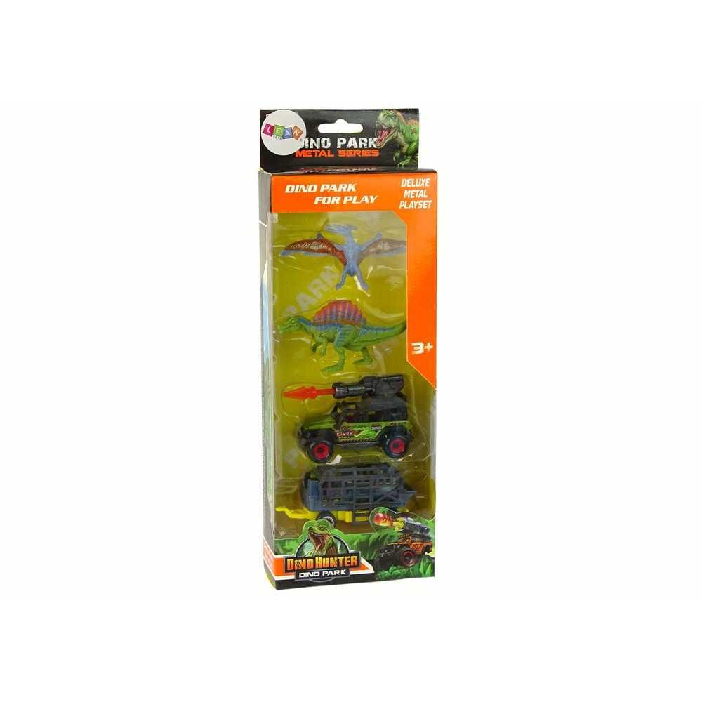 Dinosaurs Set Car With Rocket Trailer