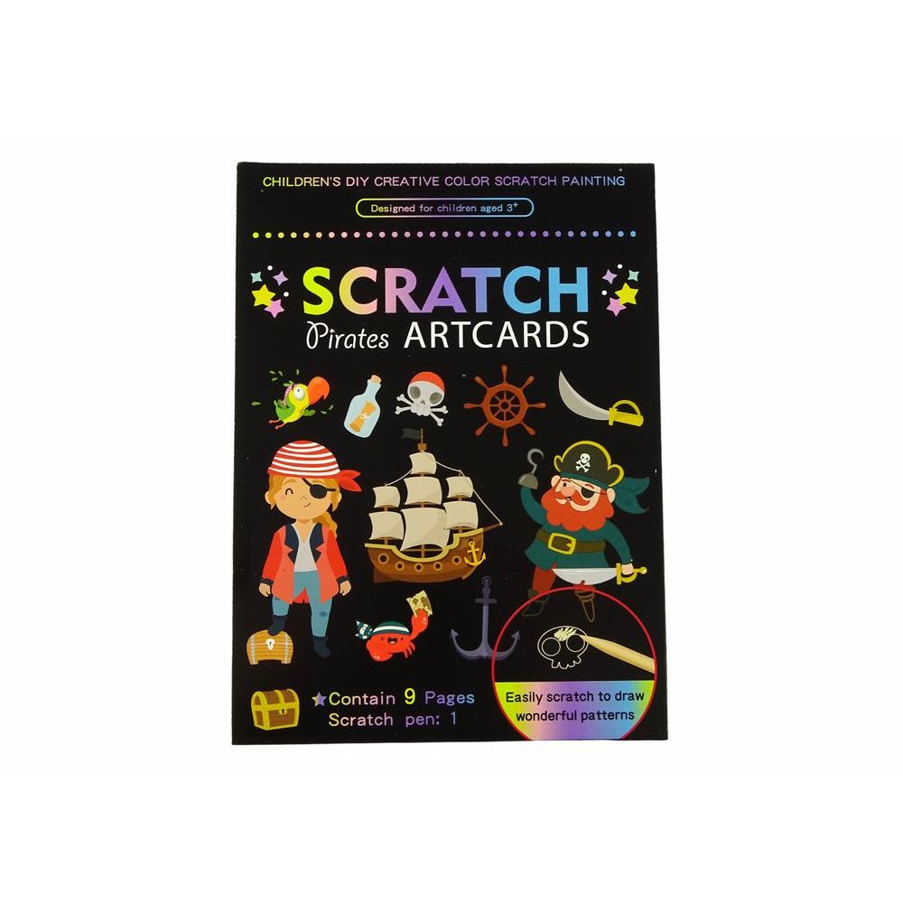 Pirates Coloring Scratch Book For Children