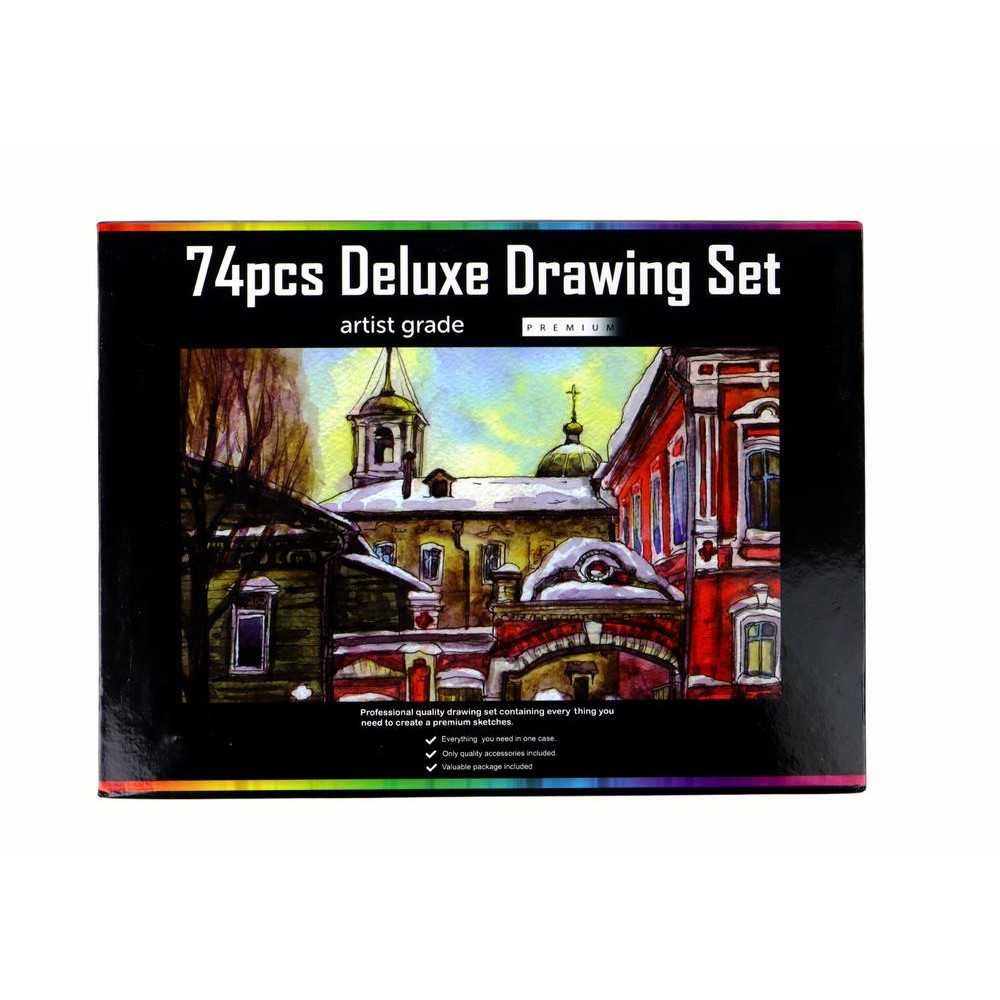 Drawing Set, Crayons in a Box, 74 pcs. XXL