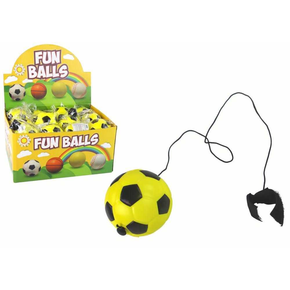 PU Football with Jojo Eraser for Bouncing, 6 cm, Yellow