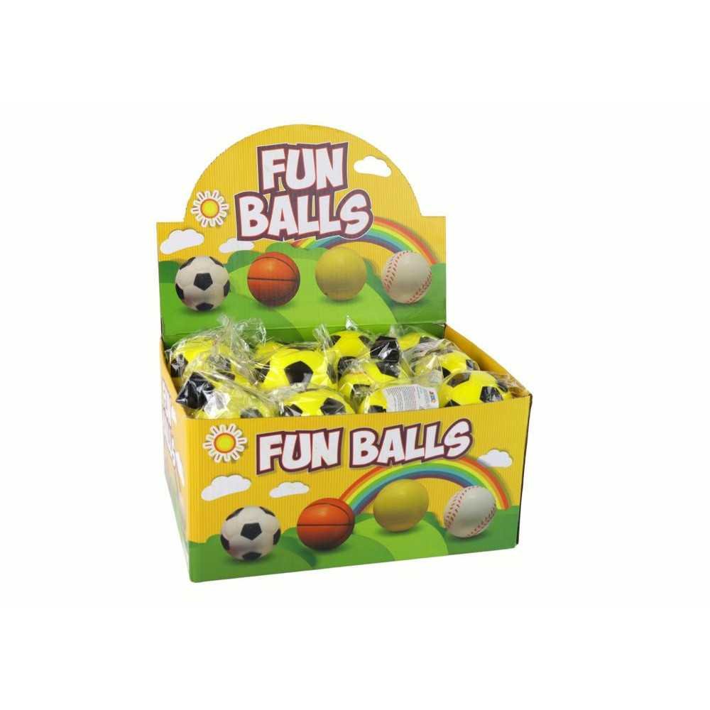 PU Football with Jojo Eraser for Bouncing, 6 cm, Yellow