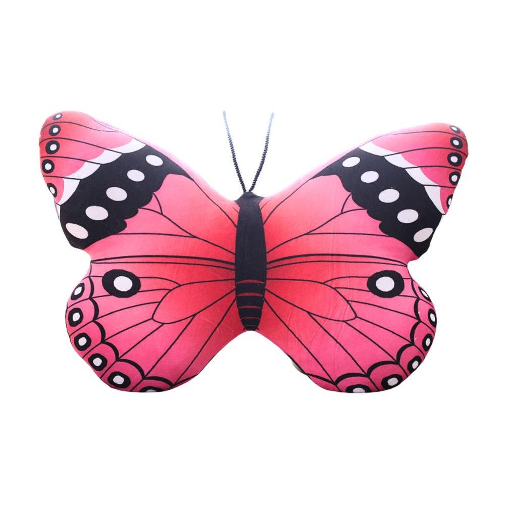 Pliušinis meškinas drugelis Rožinė pagalvė 40 x 30 cm
