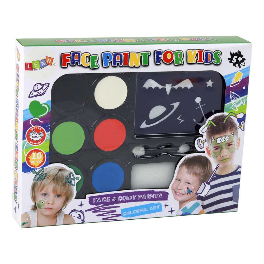 Kids Makeup Kit DIY Face Painting Stencils