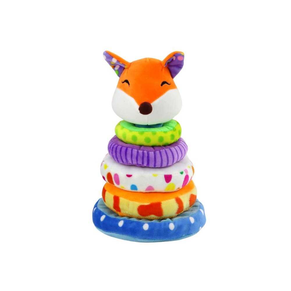 Plush Pyramid Fox Educational Mascot Colorful 27 cm