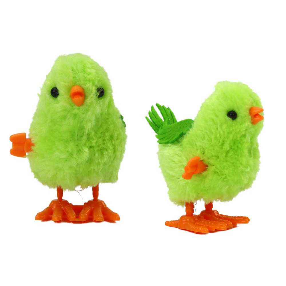 Jumping Chicken Toy Wind-Up Figurine Green