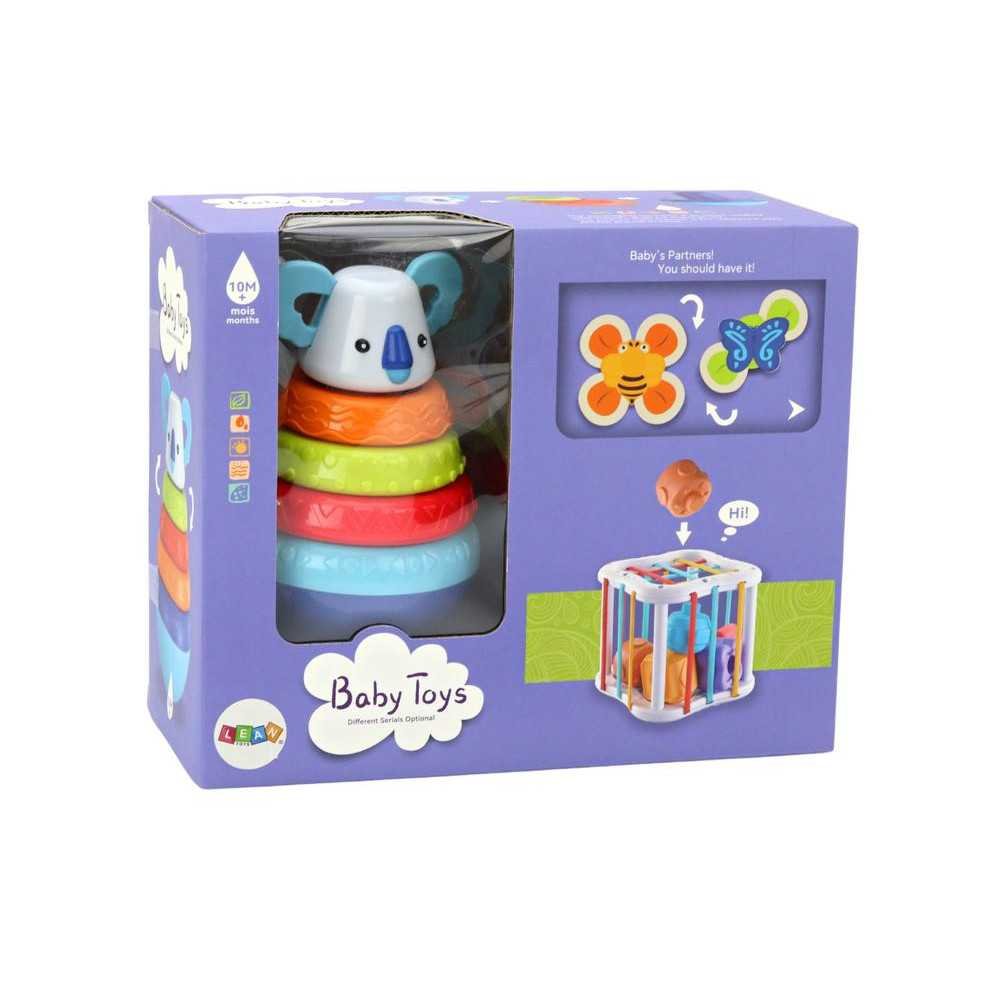 Set of Sensory Toys Koala Tower Educational Cube Spinners