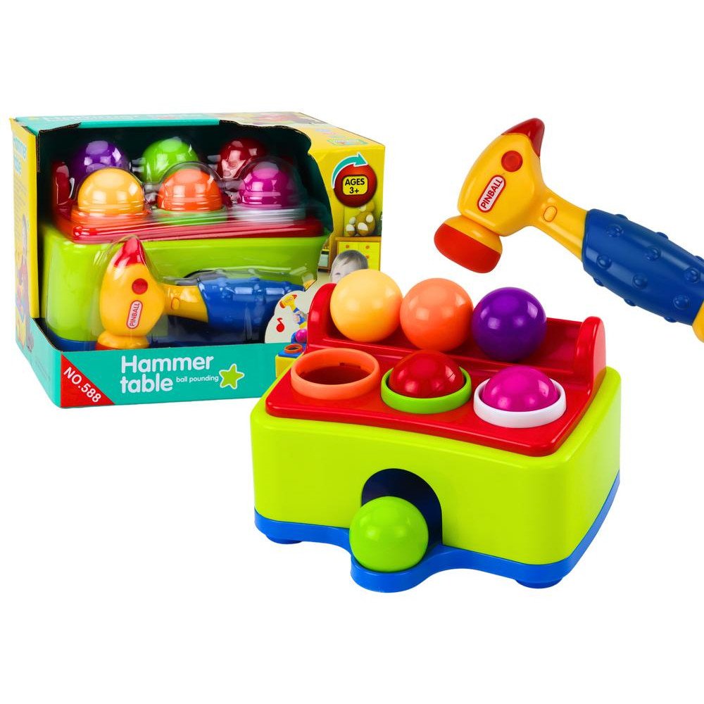 Interaktyvus žaislas mažiems vaikams, plaktukai, spalvoti-LEANTOYS-e-vaikas