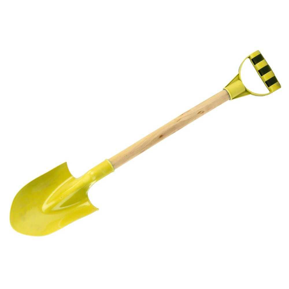 Sand Shovel Wooden Handle Pastel Yellow 60cm