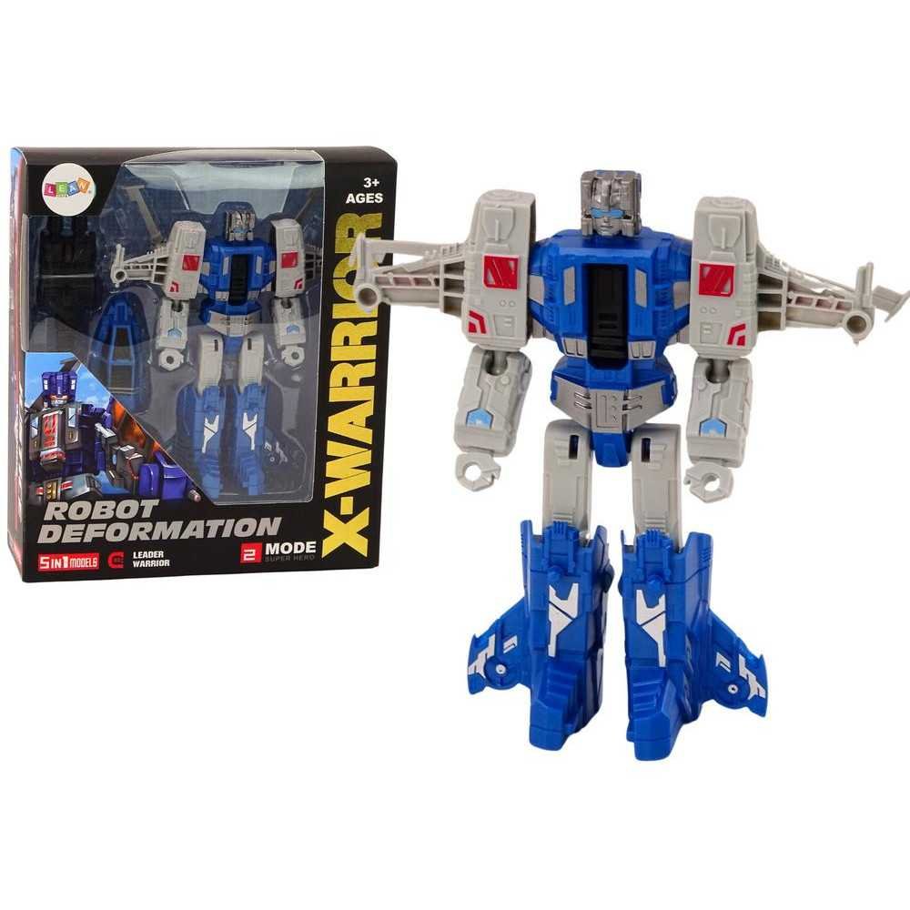 Robotas sraigtasparnis 2in1 transformacija X-Warrior Blue-Žaislai, Robotai-e-vaikas