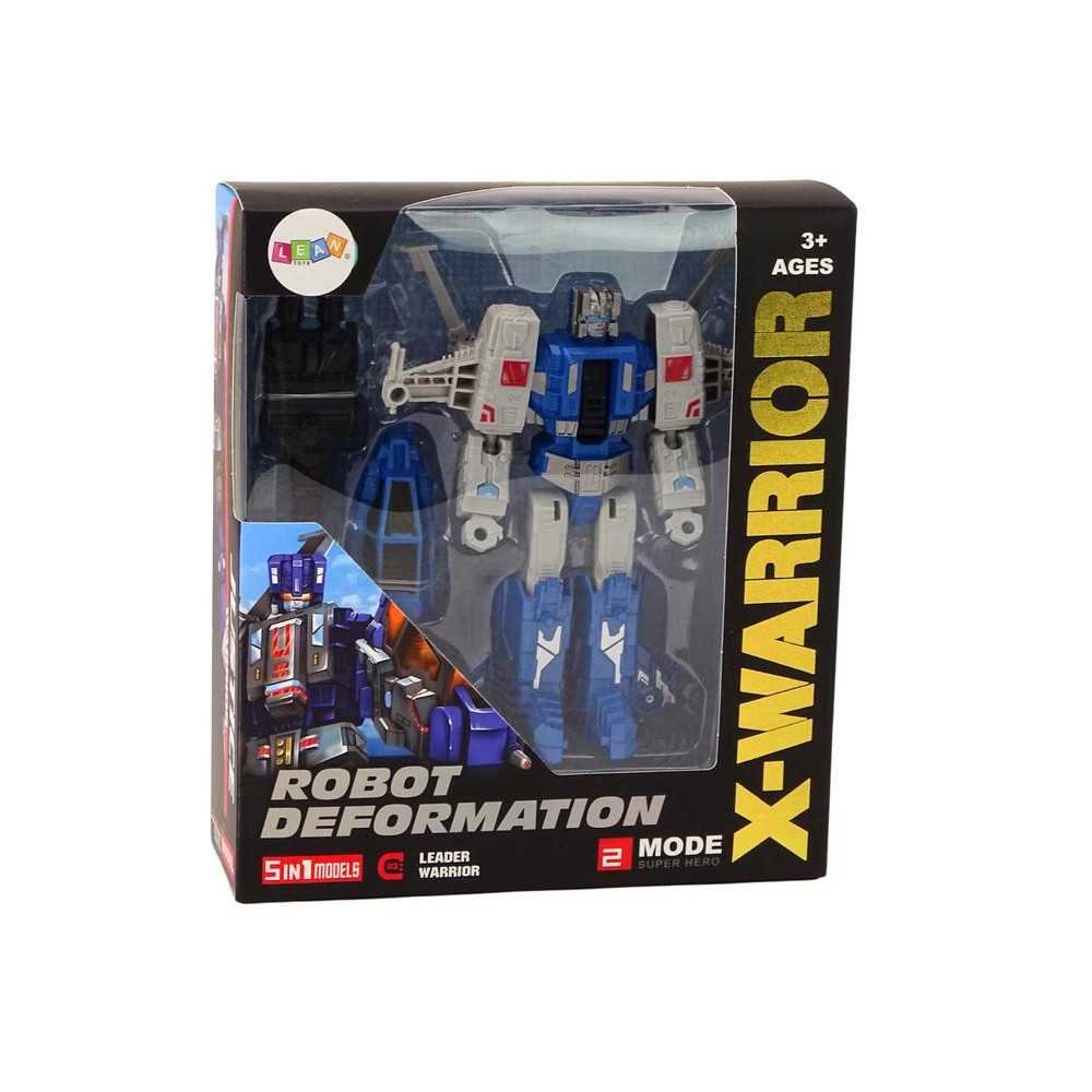 Robotas sraigtasparnis 2in1 transformacija X-Warrior Blue-Žaislai, Robotai-e-vaikas