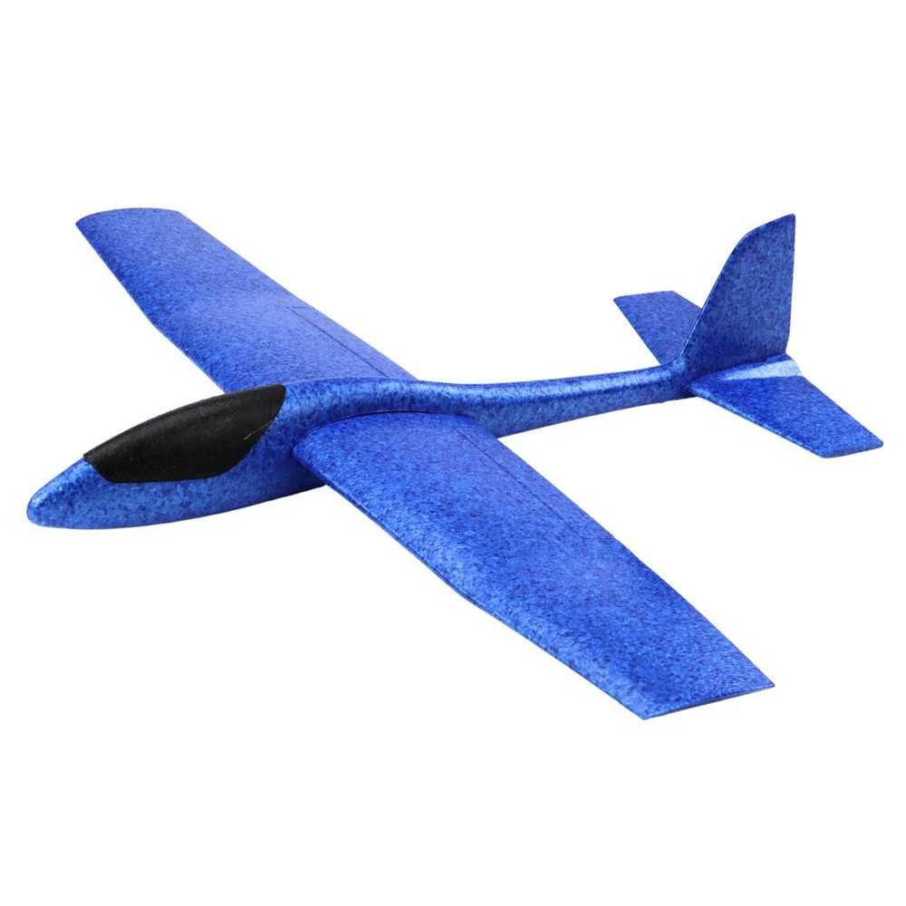 Large Styrofoam Airplane Foam Light Glider Blue 68CM