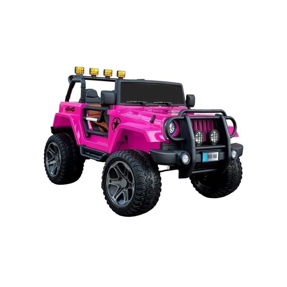 Elektromobilis Jeep WXE-1688 STRONG, 4x4, Pink-Elektromobiliai vaikams, Visureigiai-e-vaikas