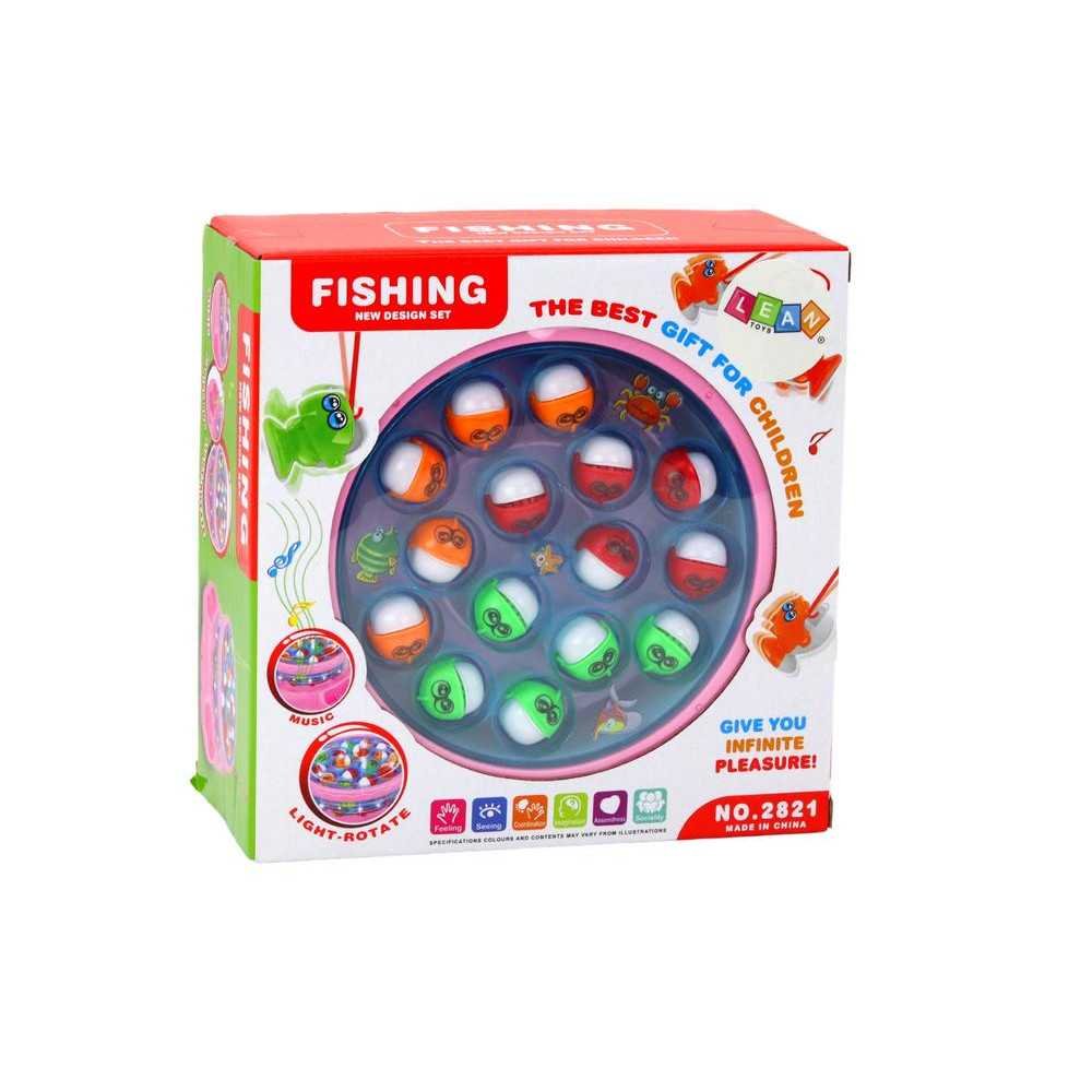 Game Fishing Rods Lights Sounds Pink