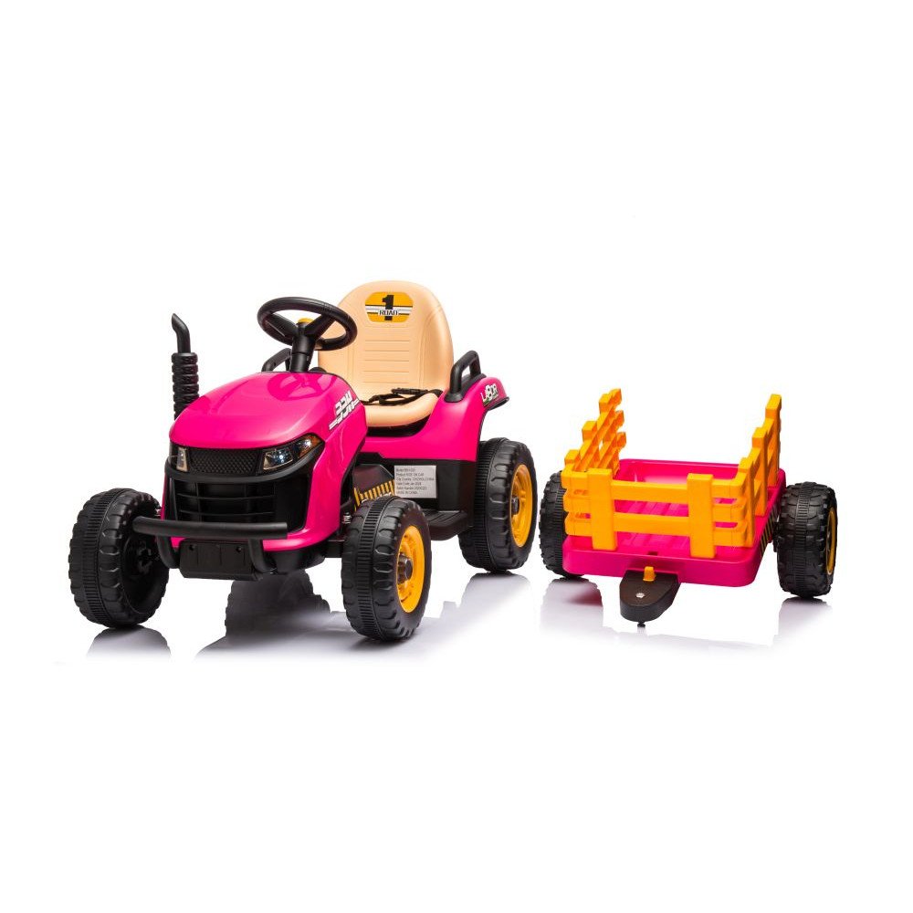 Akumuliatorinis traktorius BBH-030 Pink-Elektromobiliai vaikams, Traktoriai-e-vaikas