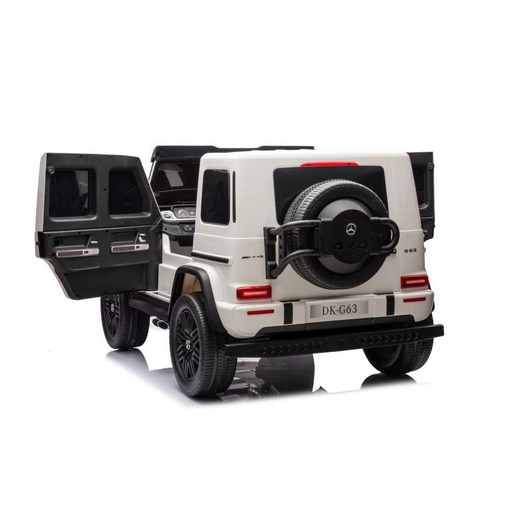 Elektromobilis Mercedes G63 XXL, White-Elektromobiliai vaikams, Visureigiai-e-vaikas