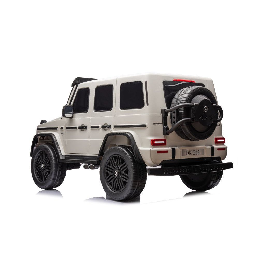 Akumuliatorinis automobilis Mercedes G63 XXL White-Elektromobiliai vaikams, Visureigiai-e-vaikas