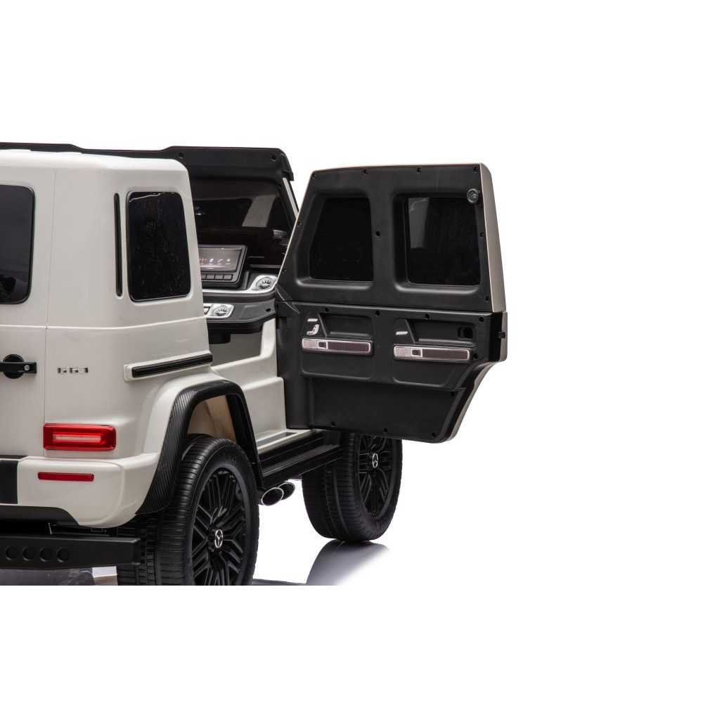 Elektromobilis Mercedes G63 XXL, White-Elektromobiliai vaikams, Visureigiai-e-vaikas