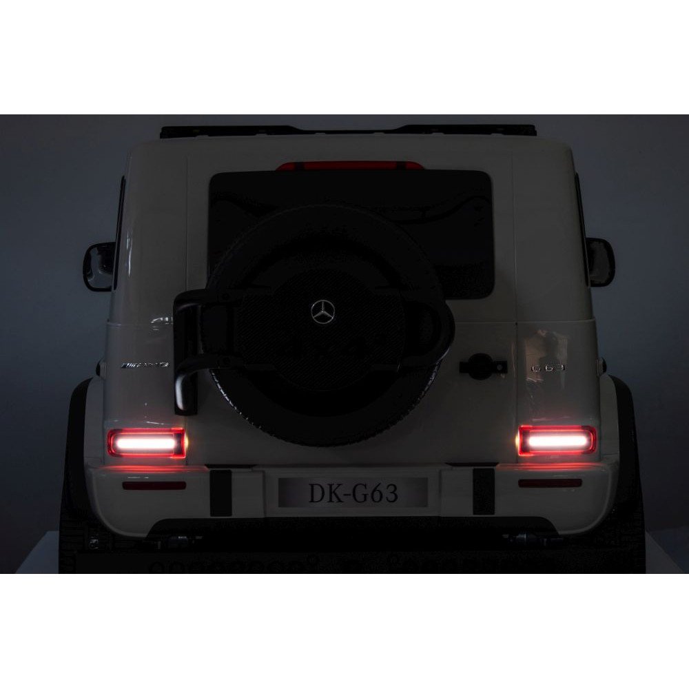 Akumuliatorinis automobilis Mercedes G63 XXL White-Elektromobiliai vaikams, Visureigiai-e-vaikas