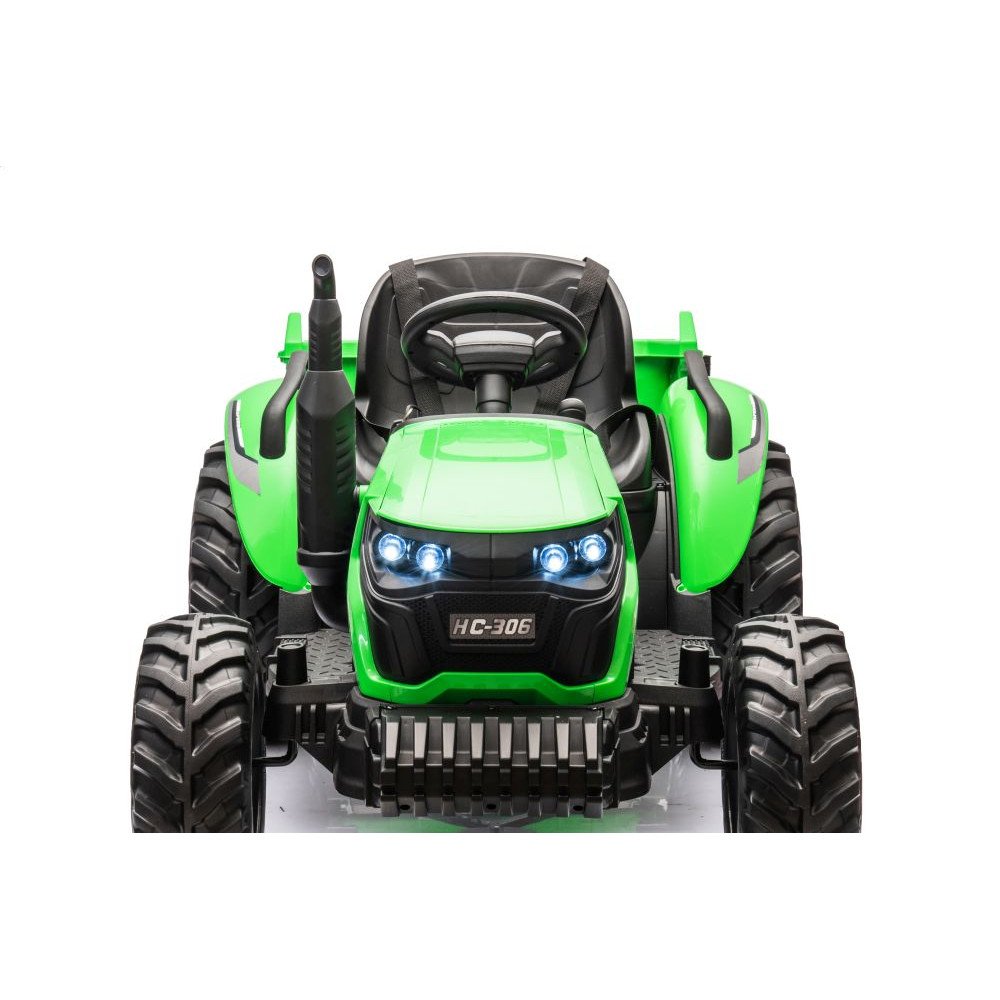 Akumuliatorinis traktorius HC-306 žalias 24V-Elektromobiliai vaikams, Traktoriai-e-vaikas
