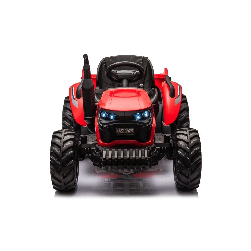 Akumuliatorinis traktorius HC-306 raudonas 24V-Elektromobiliai vaikams, Traktoriai-e-vaikas