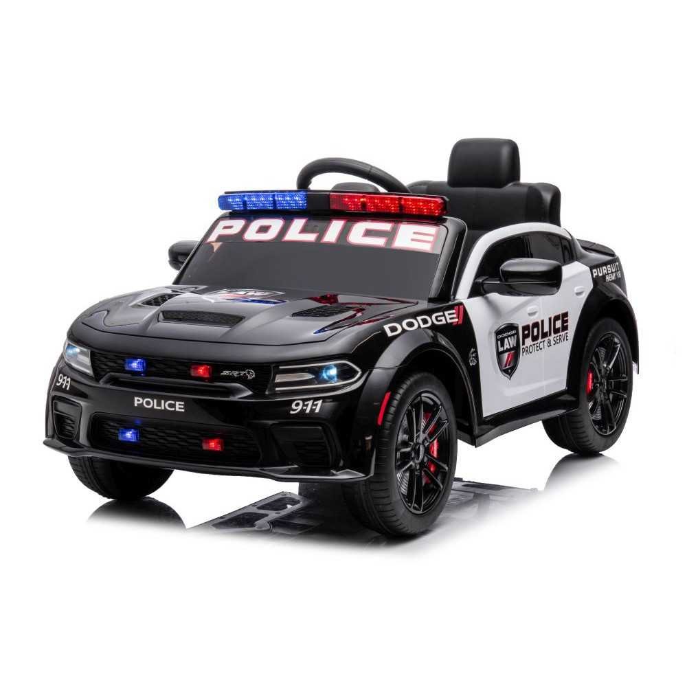 Elektromobilis Dodge Charger Police, Black-Elektromobiliai vaikams, Mašinos-e-vaikas