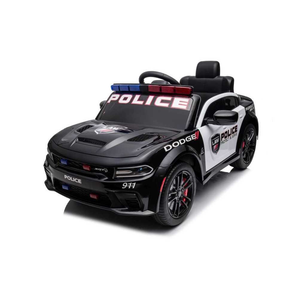 Elektromobilis Dodge Charger Police, Black-Elektromobiliai vaikams, Mašinos-e-vaikas